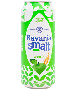Упаковка безалкогольного імпортного пива Bavaria "SMalt Apple", 0,5л х 24шт.  000004193 фото