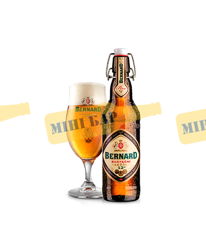 Подарунковий набір пива Bernard Celebration Lager, 4шт х 0,5л +  келихи 2шт х 0,4л 000006090 фото