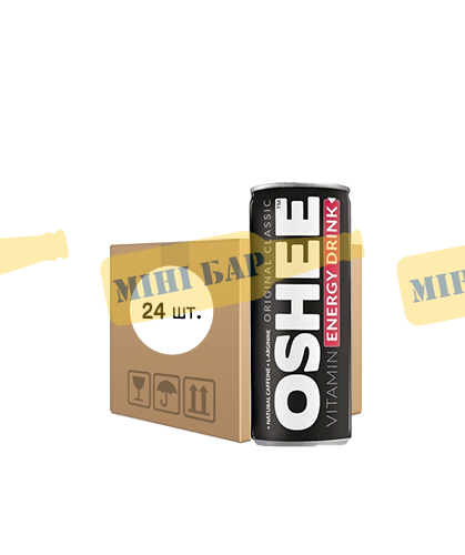 Упаковка енергетичного напою Oshee "Vitamin Energy Classic", 0,25л х 24шт. 000004743 фото