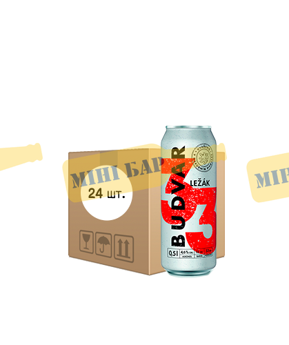 Упаковка пива "Budvar 33", 0,5л х 24шт. 000004804 фото