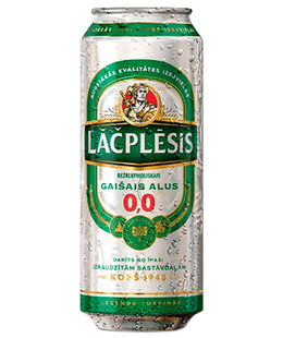 Упаковка безалкогольного імпортного пива Lacplesis "Gaisais", 0,5л х 24шт. 000004195 фото