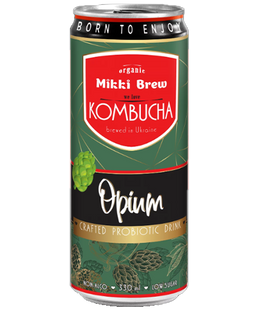 Упаковка напою Mikki Brew &laquo;Комбуча Opіum&raquo;, 0,33л х 12шт. 000005827 фото
