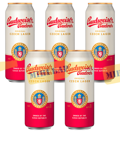 Подарунковий набір пива Budweiser 5шт. з/б х 0,5л + пивний кухоль 0,3л 000005401 фото