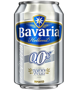 Упаковка безалкогольного пива Bavaria "WIT 0.0%", 0,33л х 24шт. 000002496 фото