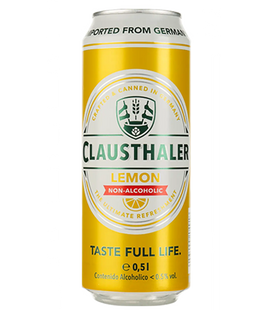 Упаковка безалкогольного пива Clausthaler "Lemon", 0,5л х 24шт. 000004701 фото