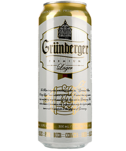 Упаковка пива Grunberger "Premium Lager", 0,5л х 24шт. 000002771 фото