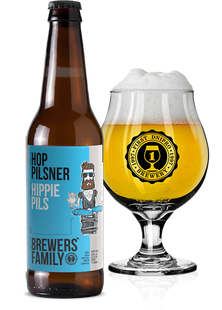Упаковка крафтового пива FDB "Hippie Pils",  0,33л х 20шт. 000004386 фото