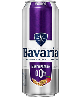Упаковка безалкогольного імпортного пива Bavaria "Mango Passion", 0,5л х 24шт. 000004199 фото