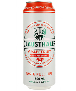 Упаковка безалкогольного пива Clausthaler "Grapefruit", 0,5л х 24шт. 000004702 фото