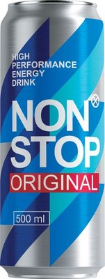 Упаковка енергетичного напою Non Stop "Original", 0,5л х 24шт. 000003823 фото