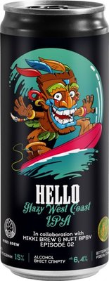 Упаковка пива MIKKI BREW "HELLO",  0,33л х 12шт. 000003485 фото