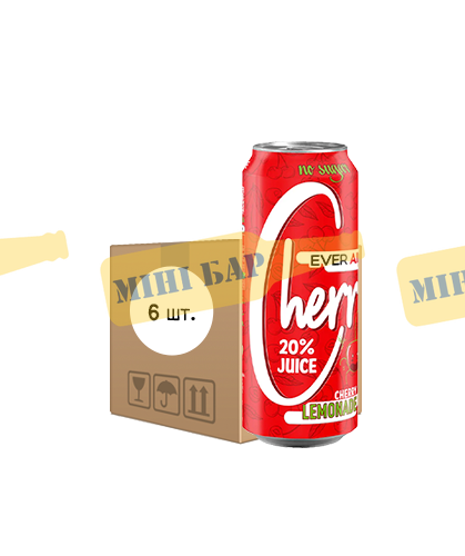 Упаковка напою EVER AID &laquo;Lemonade Cherry&raquo;, 0,5л х 6шт. 000005819 фото