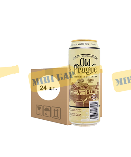 Упаковка пива Old Prague &laquo;Wheat Beer Unfiltered&raquo;, 0,5л х 24шт. 000006249 фото