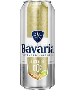 Упаковка імпортного безалкогольного пива Bavaria "Ginger Lime"(імбир), 0,5л х 24шт. 000004270 фото