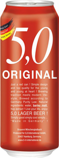 Упаковка импортного пива "5,0 Original Lager", 0,5л х 24шт. 000003918 фото