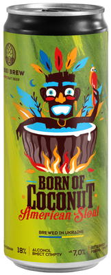 Упаковка пива MIKKI BREW "Born of coconut", 0,33л х 6шт.  000003491 фото