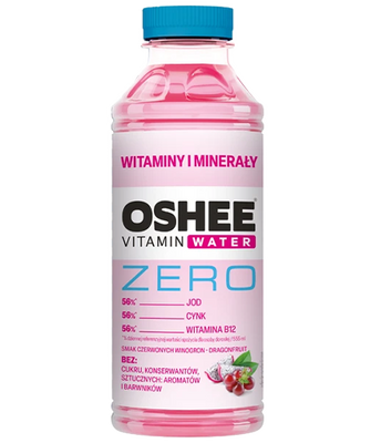 Упаковка спортивного напитка OSHEE "Vitamin Water ZERO виноград-питахайя", 0,555х6шт. 000004783 фото
