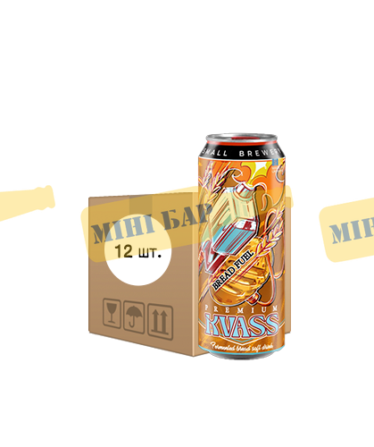 Квас хлібний Волинський Бровар "Bread Fuel", 0,5л х 12шт. 000005759 фото