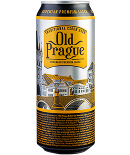 Упаковка імпортного пива Old Prague "Bohemian Premium Lager", 0.5л Ж/Б х 24шт. 000002503 фото