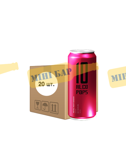 Упаковка збродженого напою Alco Pops "Аморе", 0,5л х 20шт. 000002906 фото